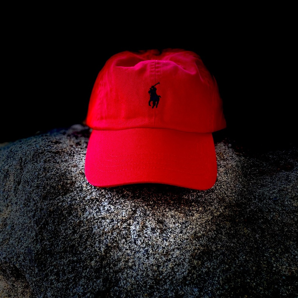 Red polo cap